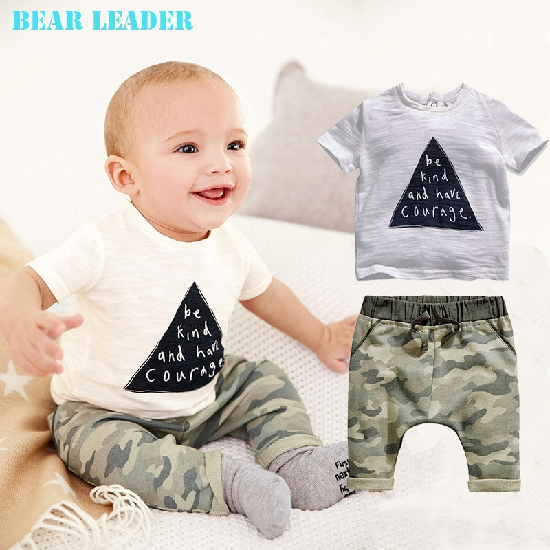 Fashion Baby Boy Clothing
 Bear Leader 2018 kids boys summer style infant clothes