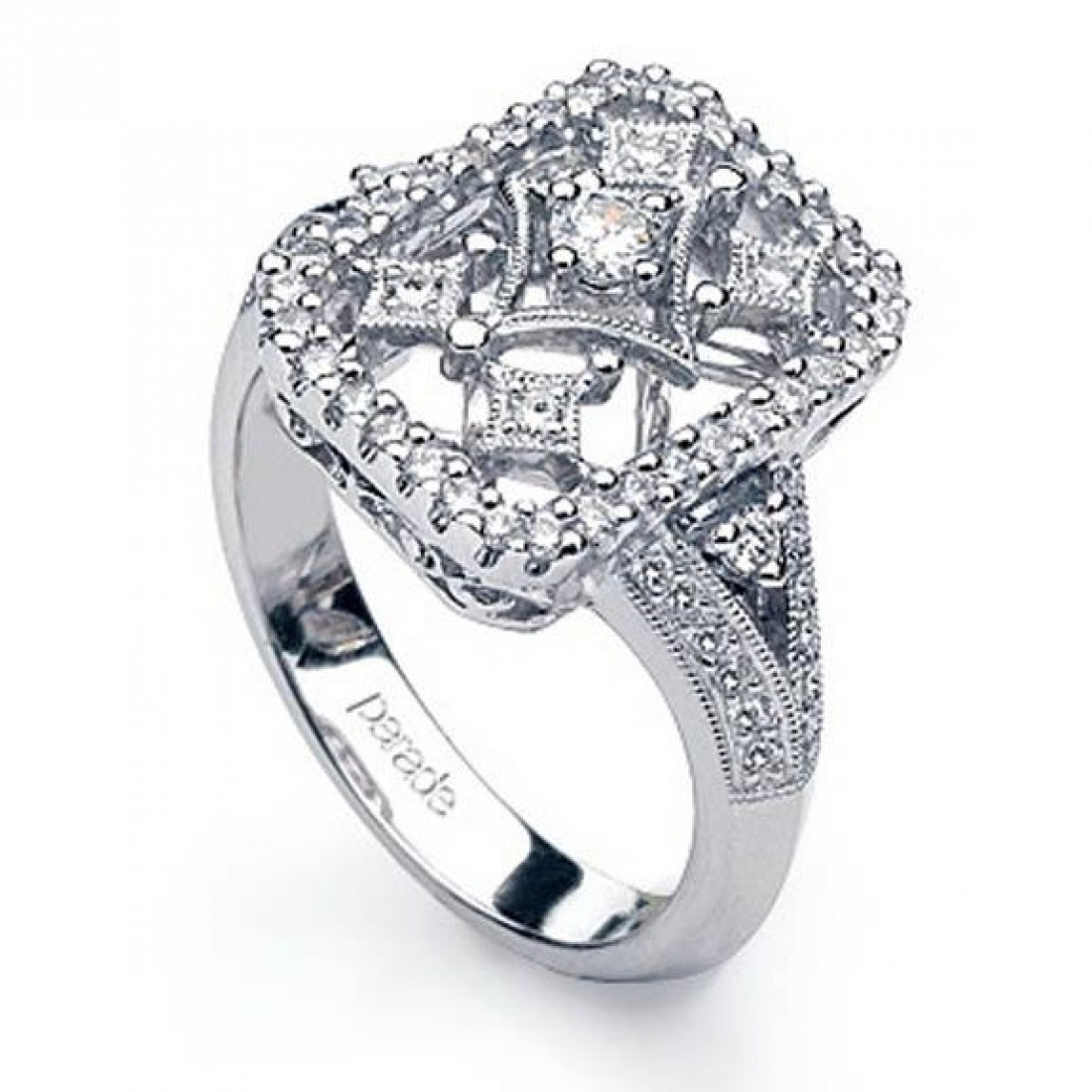 Fashion Diamond Rings
 Parade 18 Karat White Gold Diamond Fashion Ring