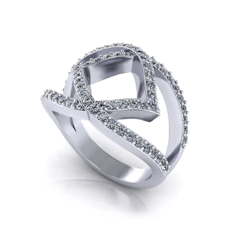 Fashion Diamond Rings
 Wide Diamond Fashion Ring Jewelry Designs