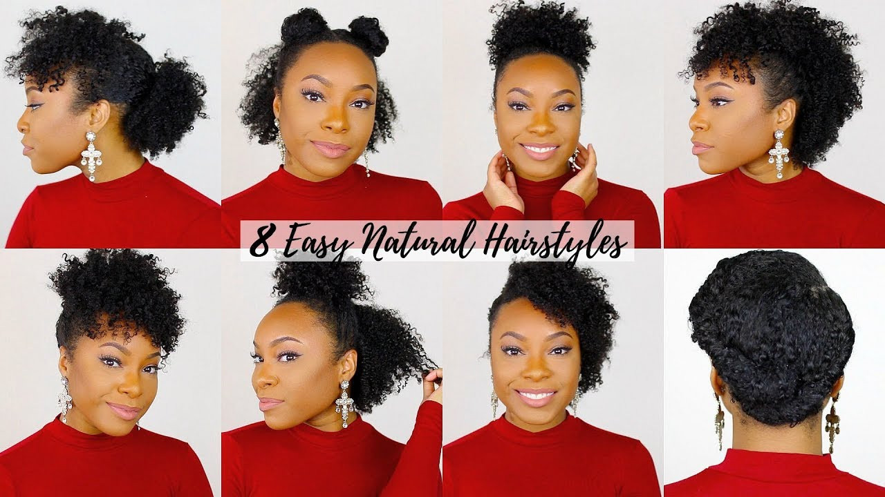 Fast Natural Hairstyles
 8 QUICK & EASY Hairstyles for Short Medium Natural Hair