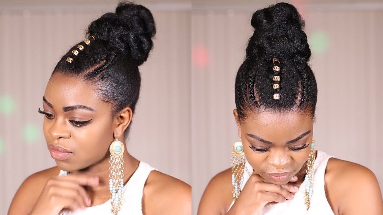 Fast Natural Hairstyles
 Quick Natural Hair Updo Protective Style