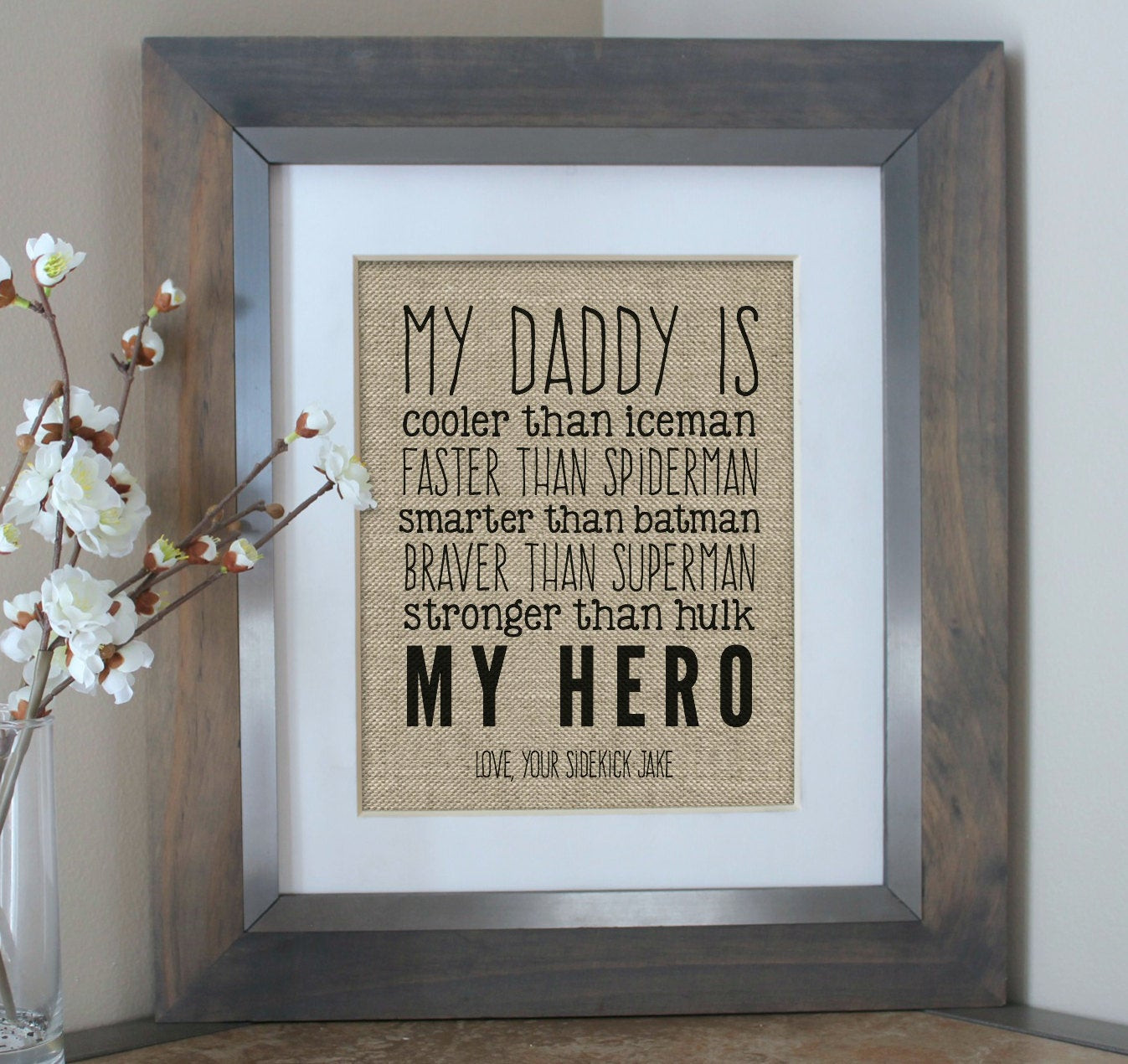 Father Birthday Gifts
 Gift for Dad from Kids My Daddy Is My Hero by EmmaAndTheBean