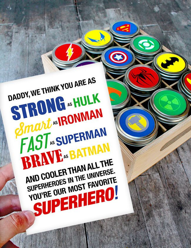 Father Day Gift Ideas For Boyfriend
 Easy Father s Day Superhero Gift with Free Printable