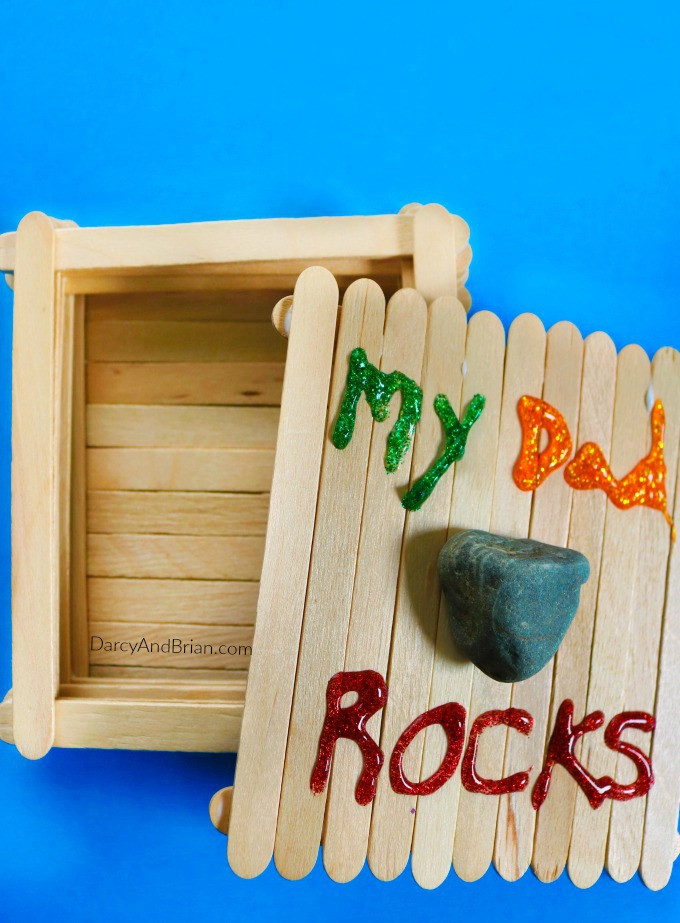 Father'S Day Gift Ideas From Child
 My Dad Rocks Keepsake Box Father s Day Craft for Kids