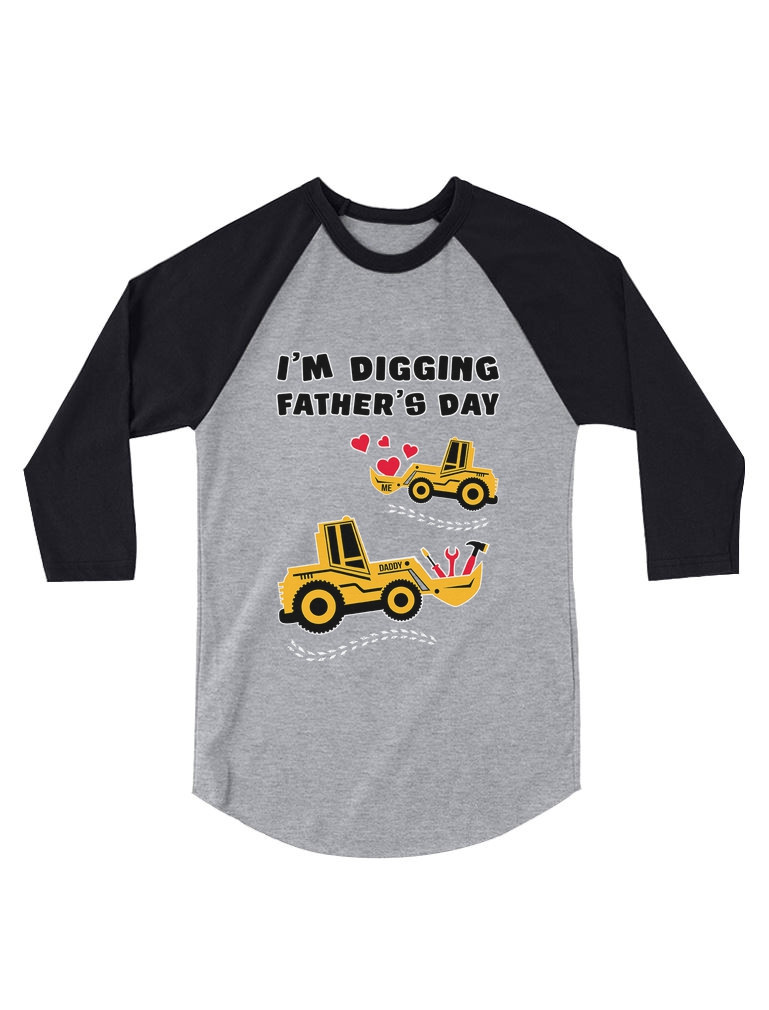 Father'S Day Gifts From Kids
 Digging Father s Day Gift Tractor Kids 3 4 Sleeve Baseball