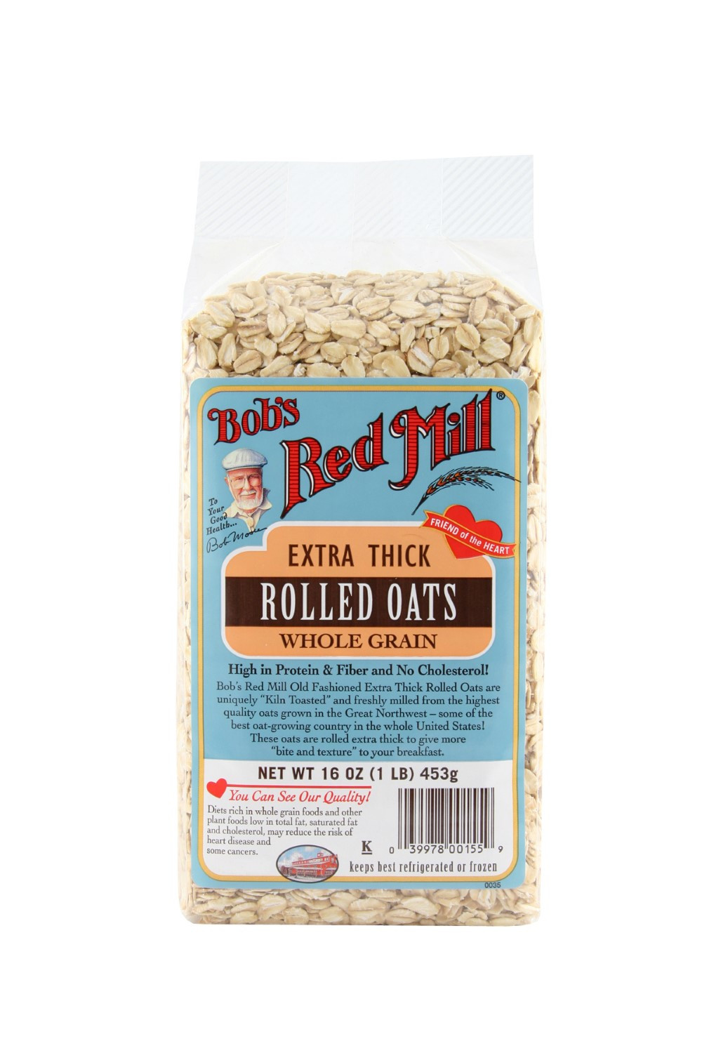 Fiber In Rolled Oats
 Bobs Red Mill Rolled Oats Thick 16 Oz