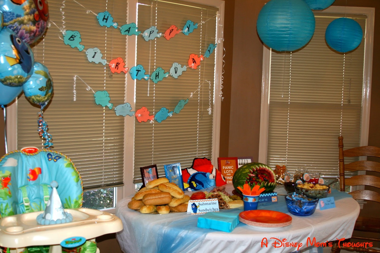 Finding Nemo Birthday Party Decorations
 A Disney Mom s Thoughts Finding Nemo First Birthday
