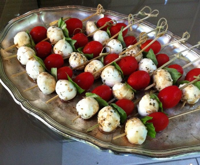 Finger Food Ideas For Summer Party
 Caprese skewers Food for the Garden Party