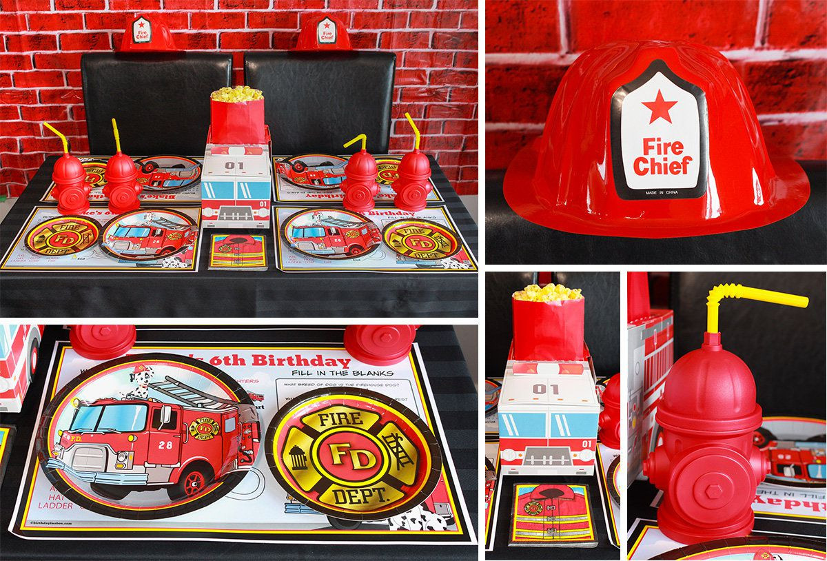 Firefighter Birthday Party Supplies
 Fireman Party Ideas