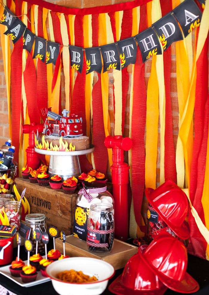 Firefighter Birthday Party Supplies
 Kara s Party Ideas Fireman Birthday Party