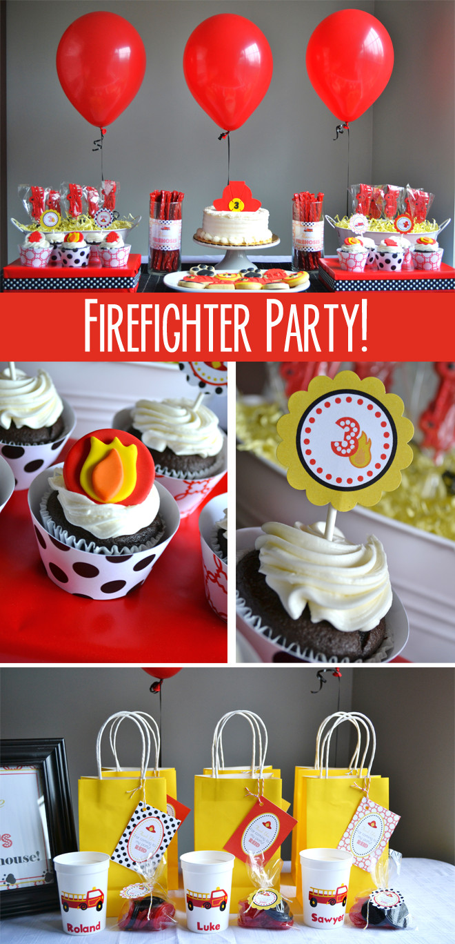 Firefighter Birthday Party Supplies
 Cute birthday party with details pics Firefighter Party