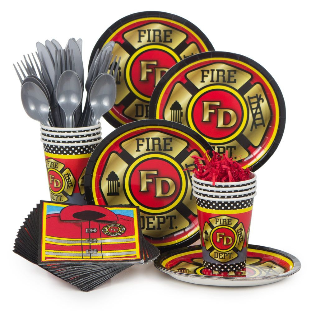 Firefighter Birthday Party Supplies
 Firefighter Party Standard Kit Serves 8 Party Supplies