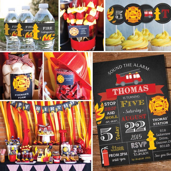 Firefighter Birthday Party Supplies
 Fireman Party Decorations Firefighter Birthday Party Decor