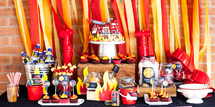 Firefighter Birthday Party Supplies
 Kara s Party Ideas Fireman Birthday Party