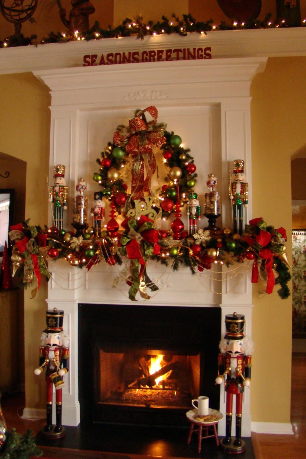 Fireplace Decorations For Christmas
 Adventures in Decorating Nutcracker Mantel