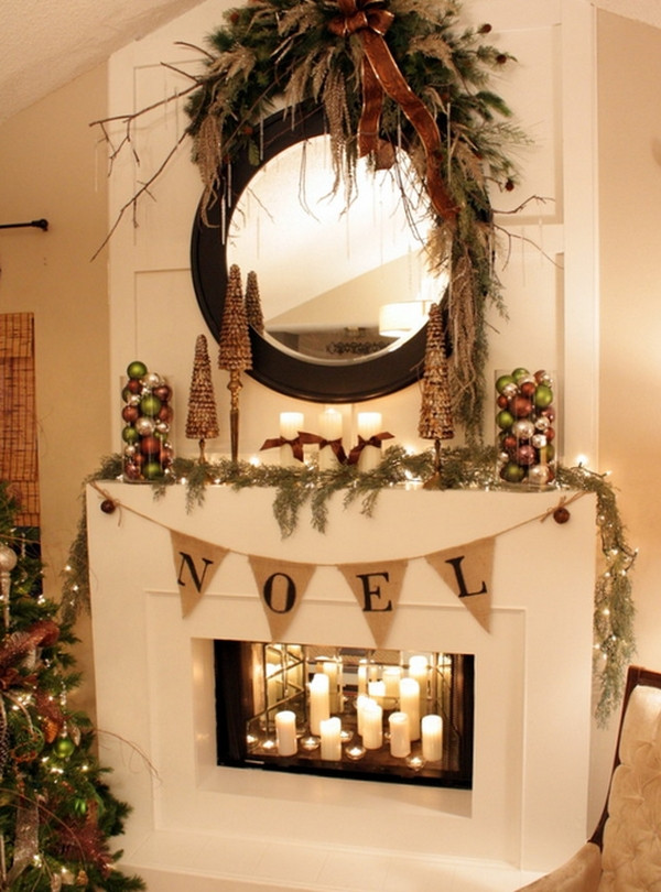Fireplace Decorations For Christmas
 50 Christmas Mantle Decoration Ideas