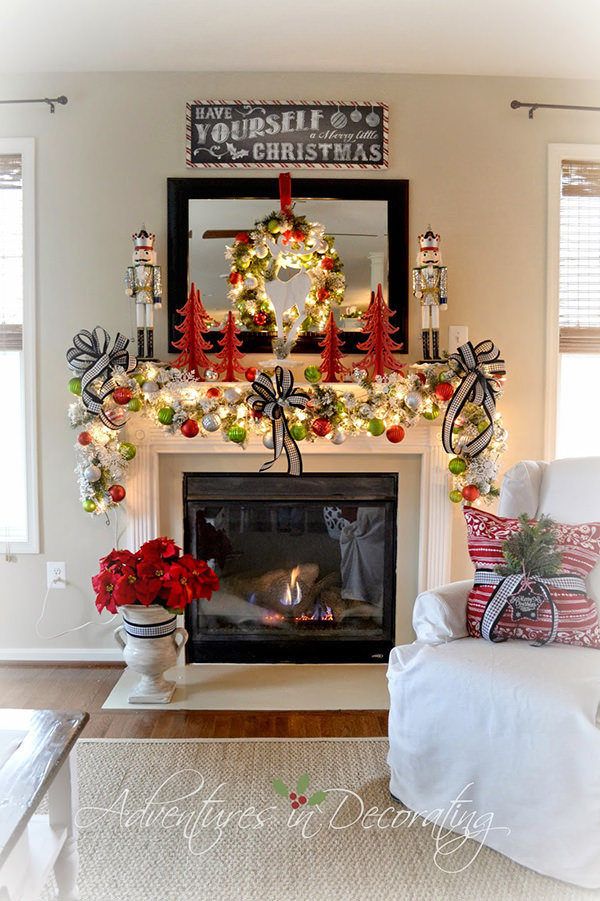 Fireplace Decorations For Christmas
 6 Weeks of Holiday DIY Week 5 Holiday Mantel Ideas