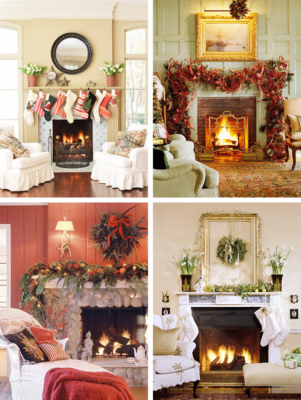 Fireplace Decorations For Christmas
 33 Mantel Christmas Decorations Ideas Home Design