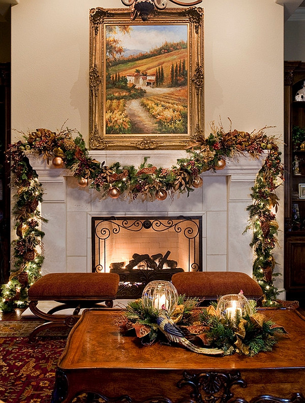Fireplace Decorations For Christmas
 50 Christmas Mantle Decoration Ideas