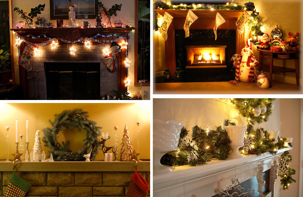 Fireplace Decorations For Christmas
 33 Mantel Christmas Decorations Ideas DigsDigs