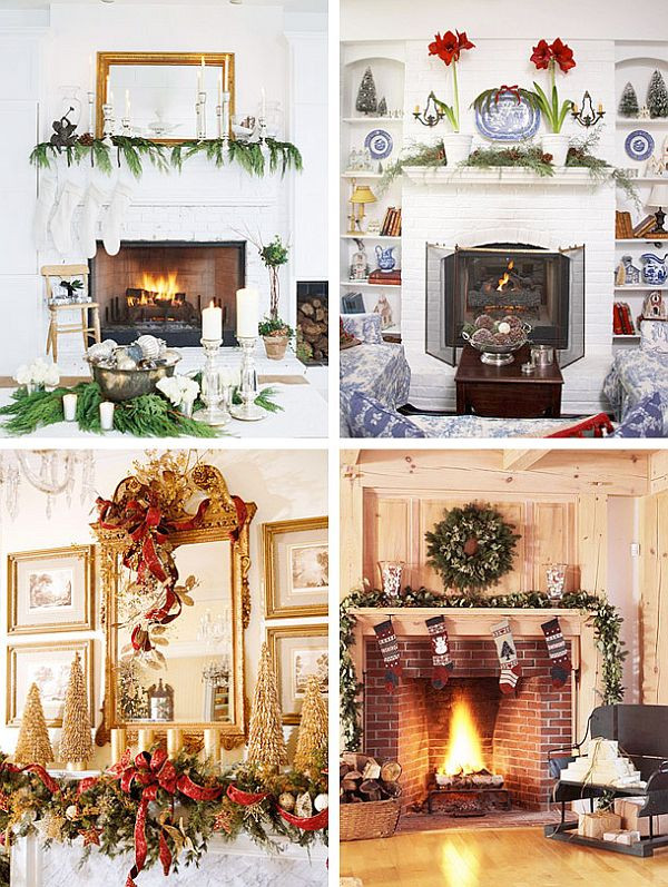 Fireplace Decorations For Christmas
 40 Christmas Fireplace Mantel Decoration Ideas