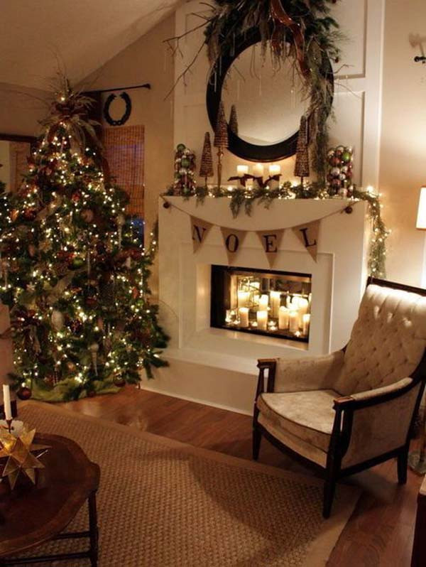 Fireplace Decorations For Christmas
 50 Most Beautiful Christmas Fireplace Decorating Ideas