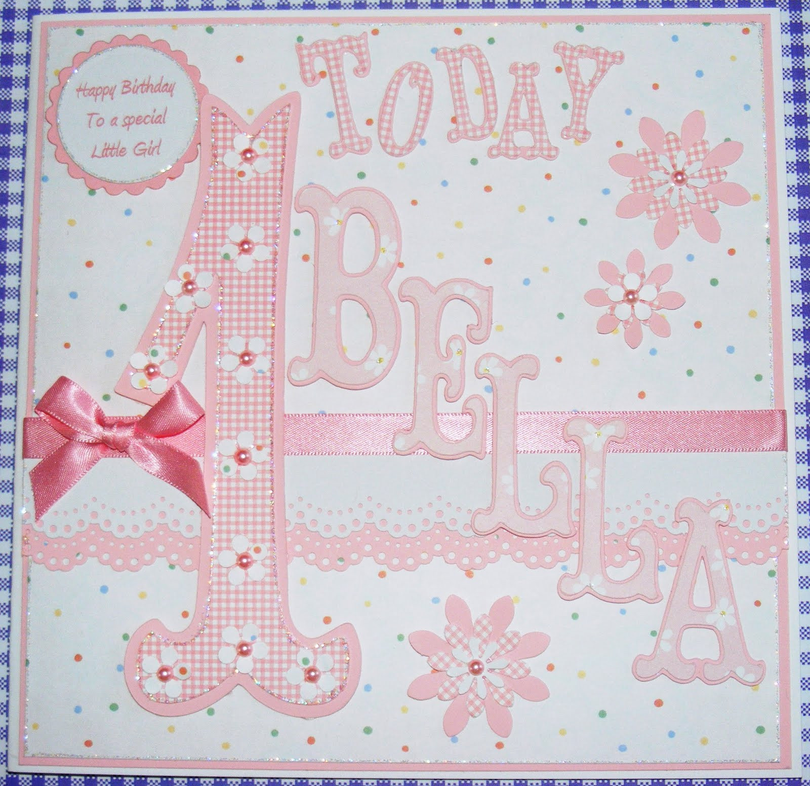 First Birthday Cards
 Poppyscabin Baby Girl s First Birthday card