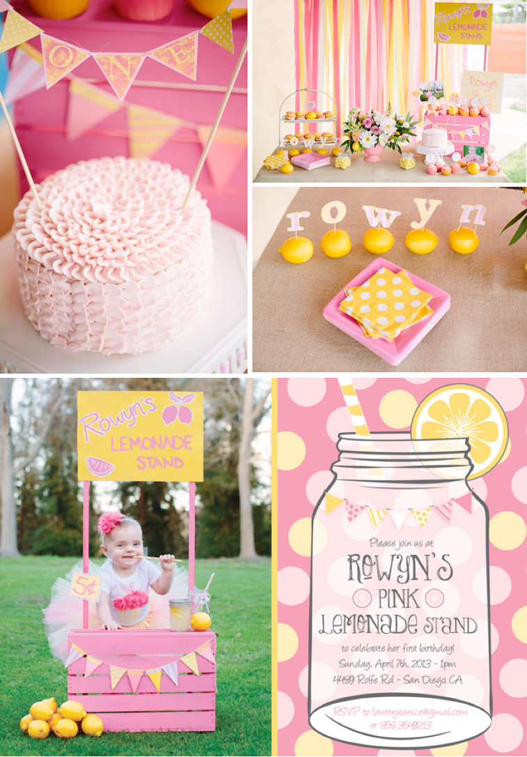 First Birthday Party Theme Ideas
 Kara s Party Ideas Pink Lemonade Girl Summer 1st Birthday
