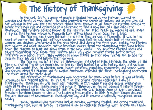 First Thanksgiving Quotes
 Thanksgiving History