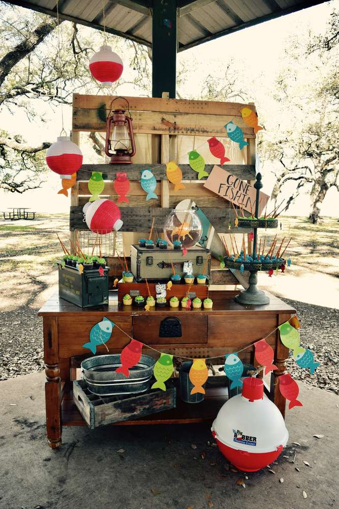 Fishing Themed Birthday Party
 fishing Birthday Party Ideas 1 of 15