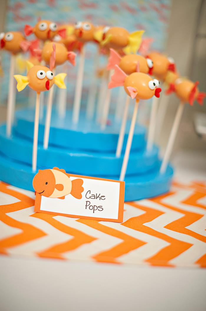 Fishing Themed Birthday Party
 Kara s Party Ideas Goldfish Fishing 1st Birthday Party