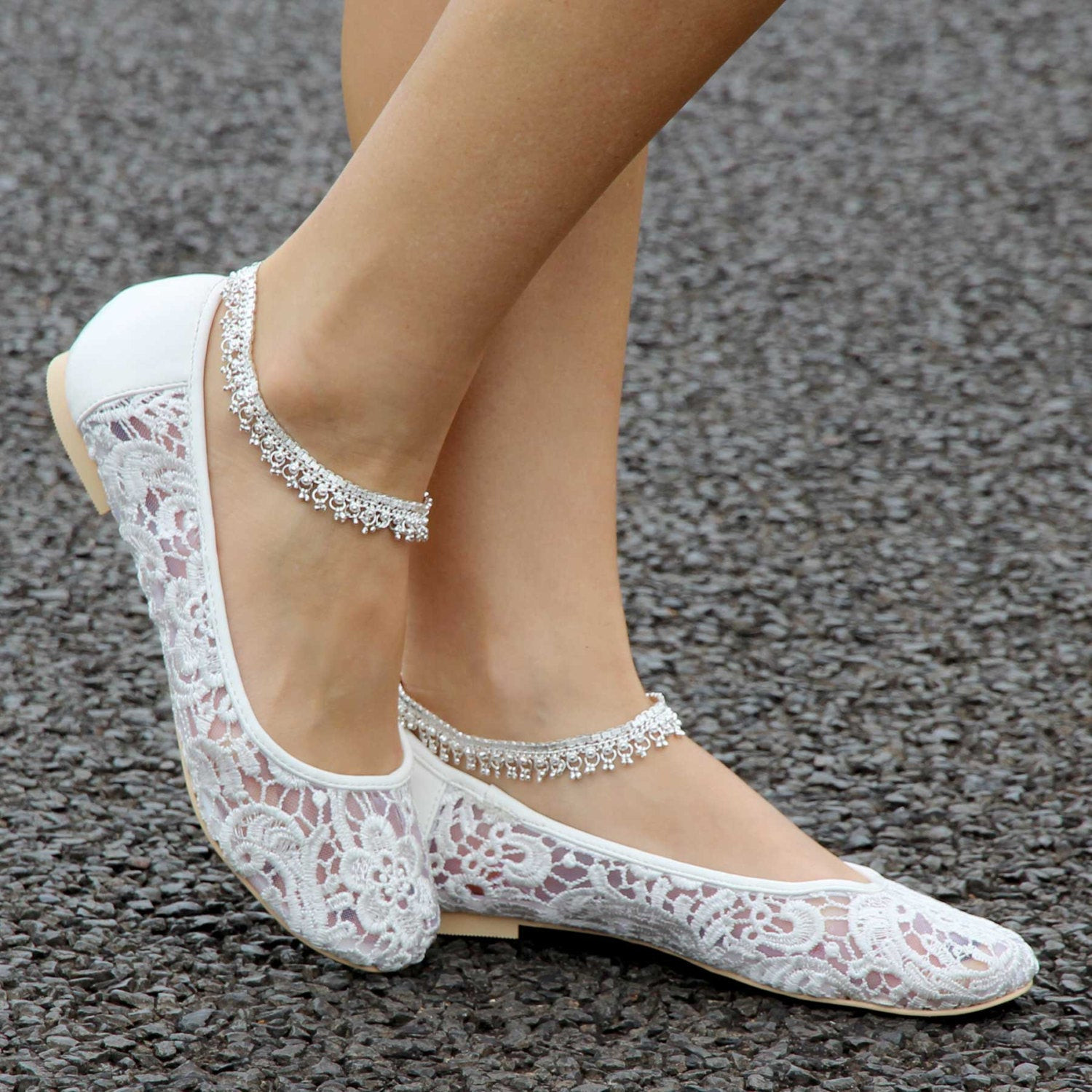 Flat Lace Wedding Shoes
 Unavailable Listing on Etsy
