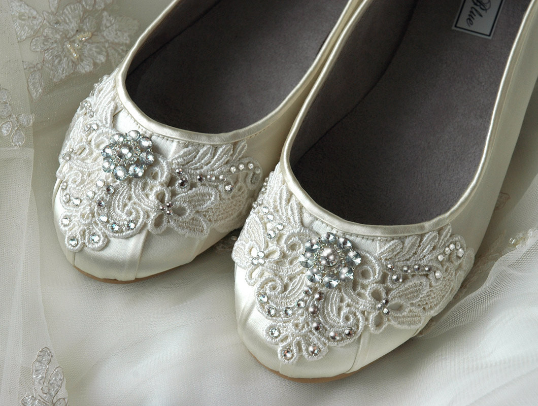 Flat Lace Wedding Shoes
 Womens Wedding Shoes Lace Wedding Ballet Flats Accessories