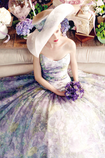Floral Print Wedding Dress
 Spring 2016 wedding dress trend Floral prints by Grace Kelly