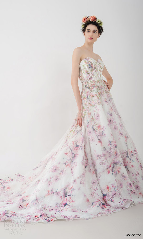 Floral Print Wedding Dress
 Anny Lin Wedding Dresses 2016