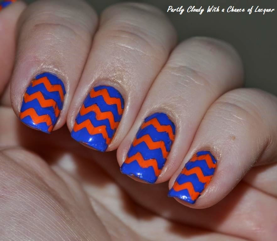 Florida Gator Nail Designs
 Partly Cloudy With a Chance of Lacquer Florida Gator