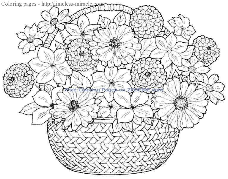 Flower Coloring Pages For Girls
 Coloring pages for girls flowers timeless miracle