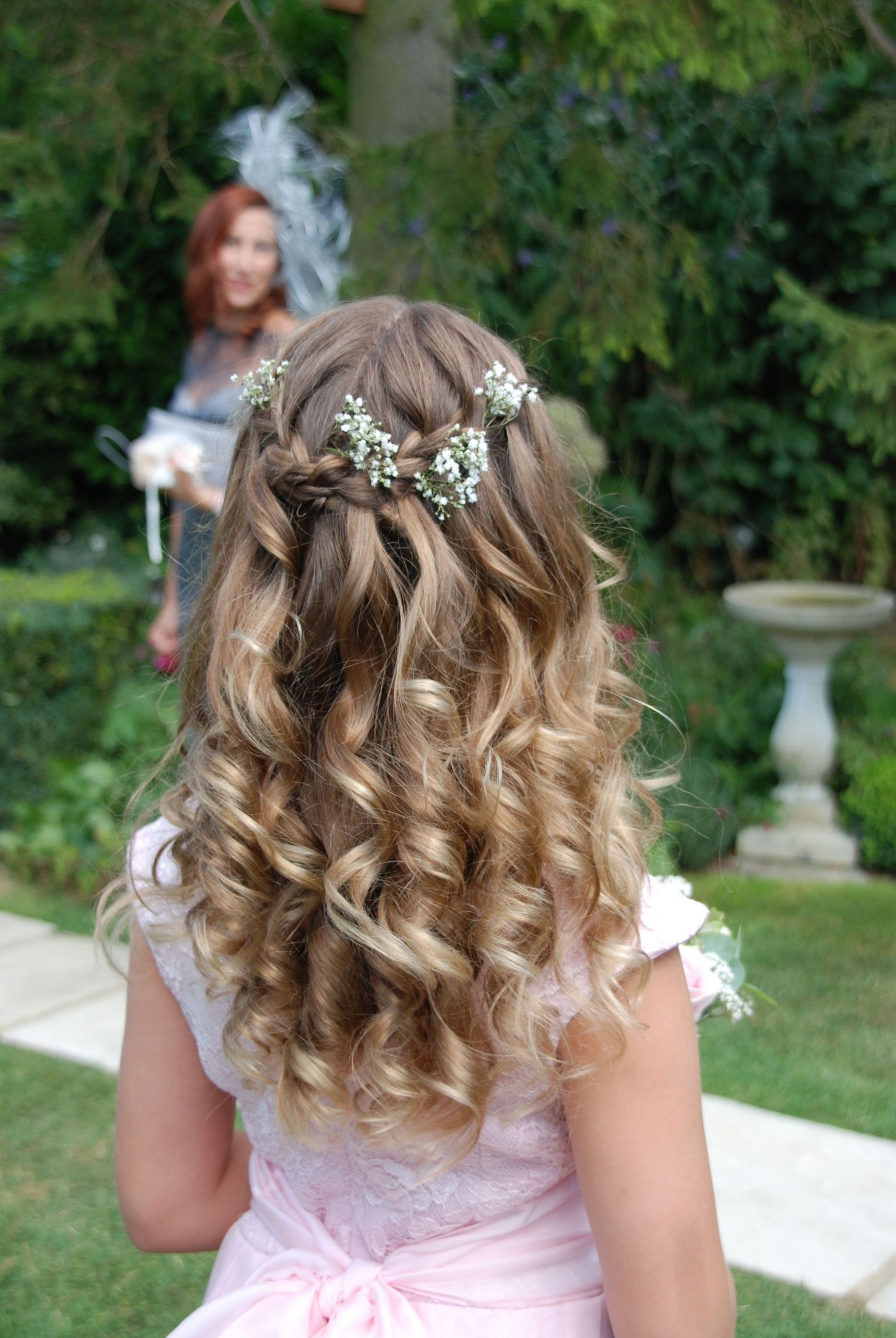Flower Girl Braid Hairstyles
 Pretty Waterfall Braid for little bridesmaid or flower