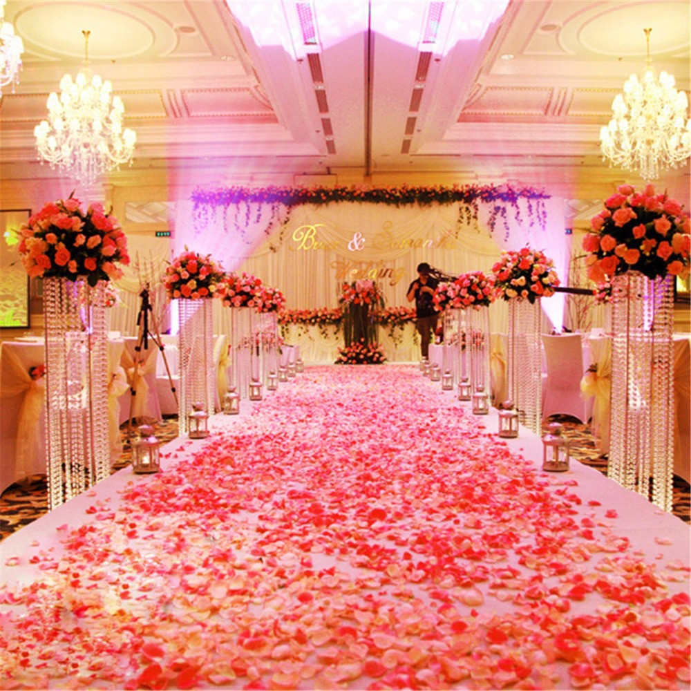 Flower Petals For Wedding
 2000pcs silk rose petals for Wedding Decoration Romantic