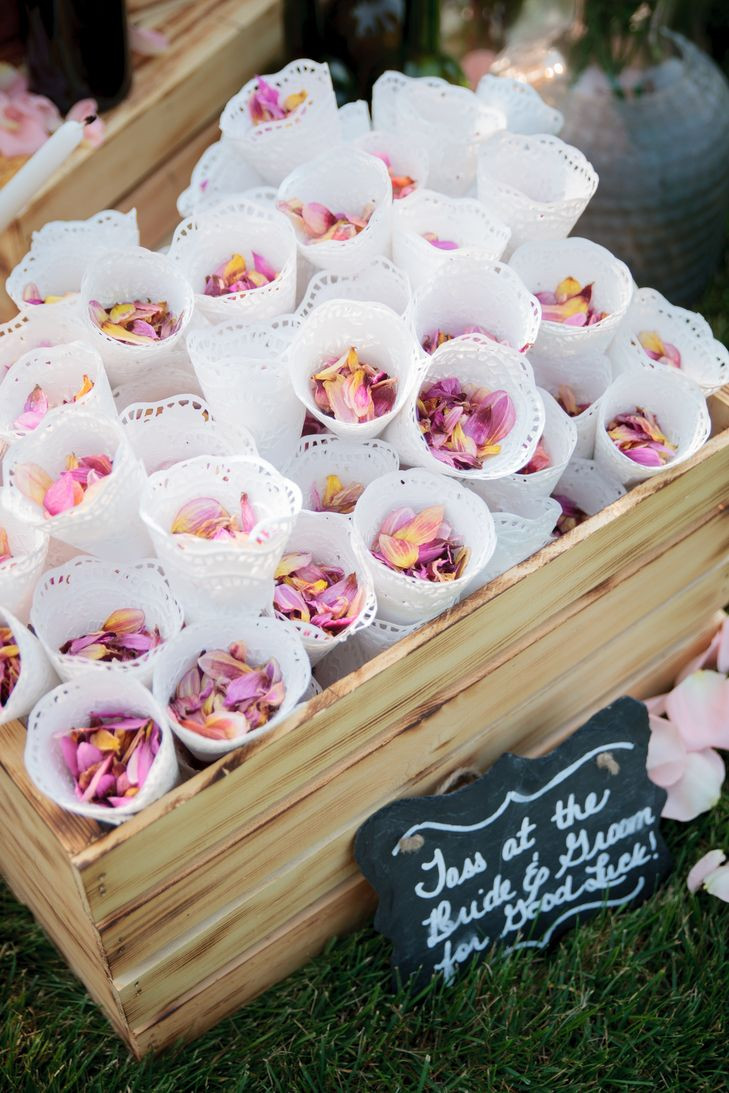 Flower Petals For Wedding
 Flower petals in lace cones for tossing way better than