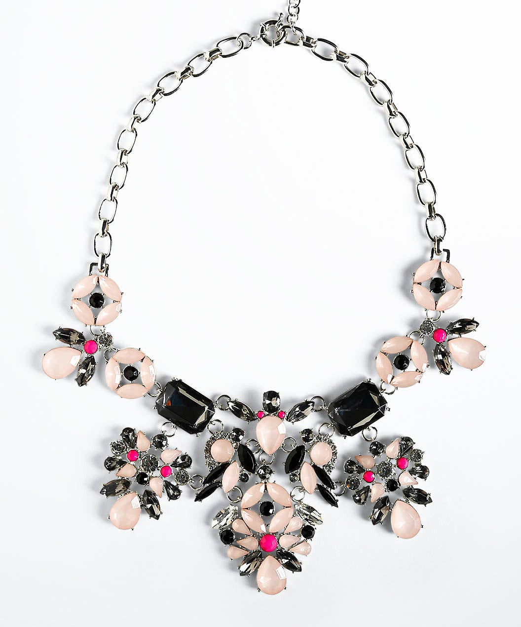 Flower Statement Necklace
 Flower Statement necklace light pink necklace bib by Cetro