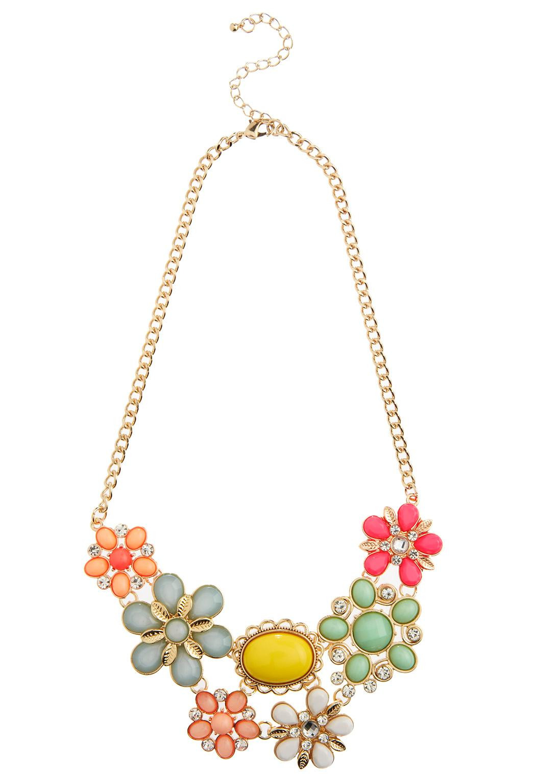 Flower Statement Necklace
 Colorful Flower Statement Necklace Necklaces Cato Fashions