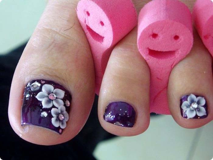 Flower Toe Nail Art
 50 Most Beautiful And Stylish Flower Toe Nail Art Design