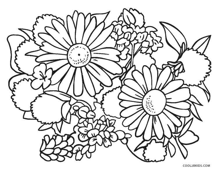 Flowers Coloring Pages For Adults
 Free Printable Flower Coloring Pages For Kids
