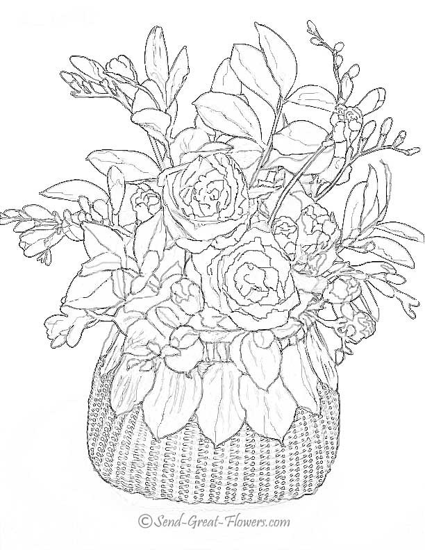 Flowers Coloring Pages For Adults
 Advanced Flower Coloring Pages Flower Coloring Page