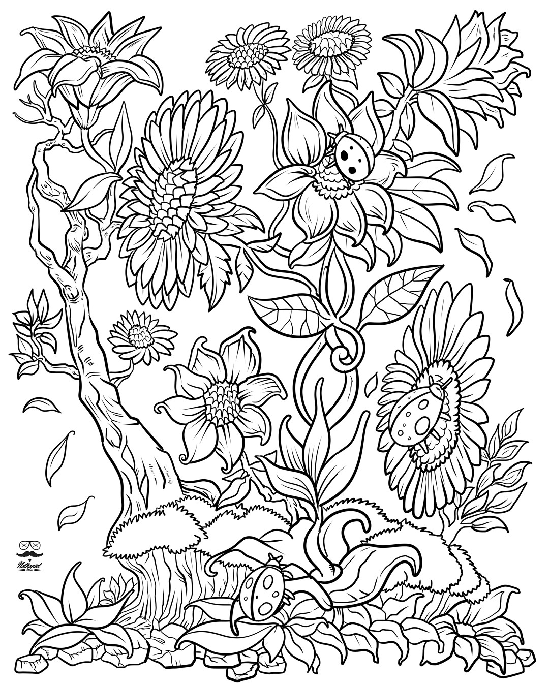 Flowers Coloring Pages For Adults
 Floral Fantasy Digital Version Adult Coloring Book