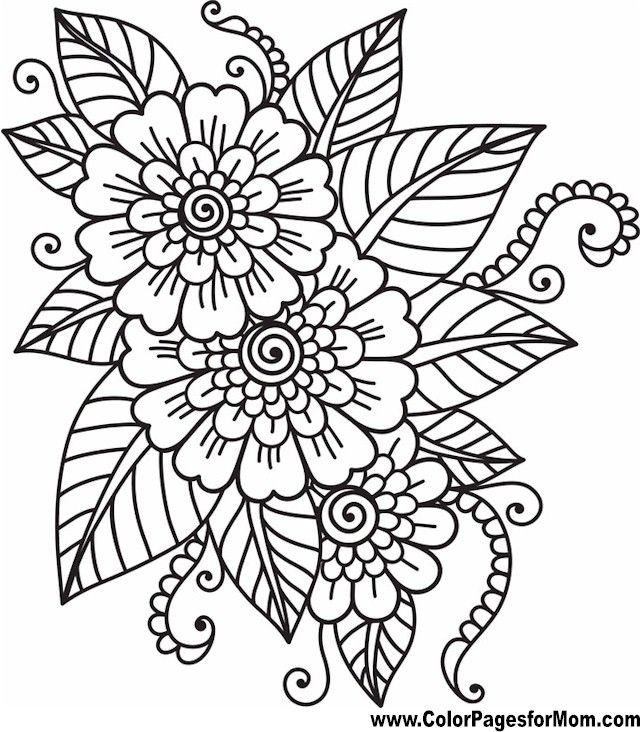 Flowers Coloring Pages For Adults
 Flower Coloring Page 41 …