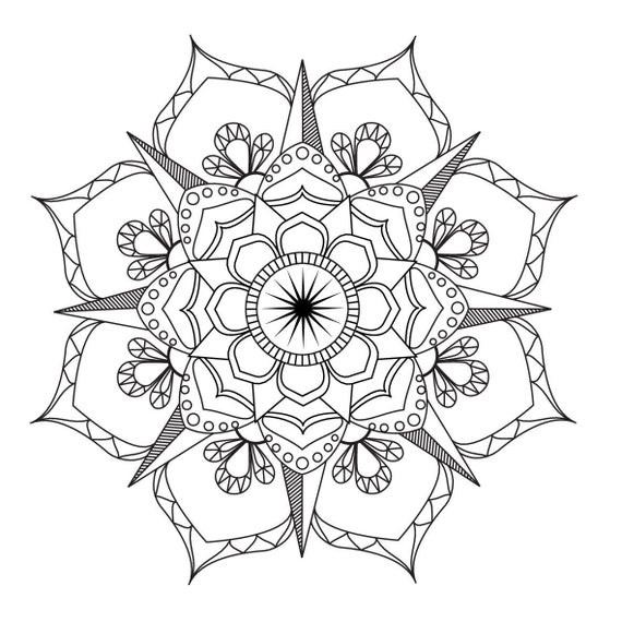 Flowers Coloring Pages For Adults
 Flower Mandala Coloring page Adult coloring art therapy