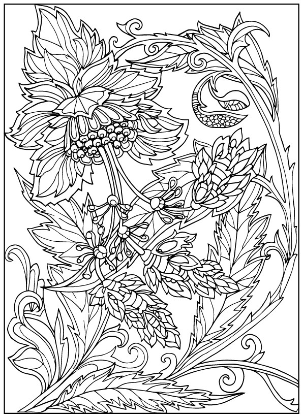 Flowers Coloring Pages For Adults
 Vintage Flower Coloring Pages on Behance