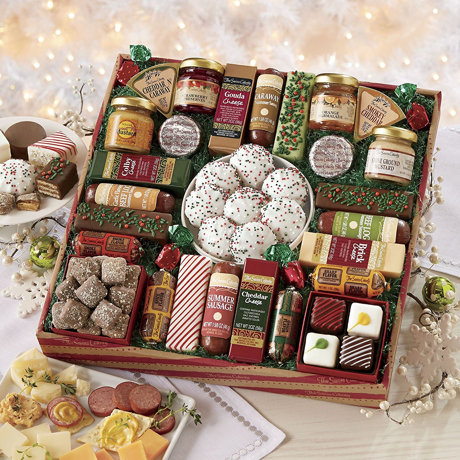 Food Christmas Gifts
 Gourmet Food Gift Baskets Best Cheeses Sausages Meat